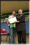 Cooma Centennial Park, Sunday 20th of April. And the winner of the First Prize in the poetry competition was Lee Taylor-Friend (left)pictured with Festival Director, Ernestyna Skurjat-Kozek.